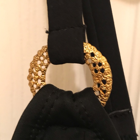 EN LA black tiered spaghetti strap top size 12 - Picture 4 of 7